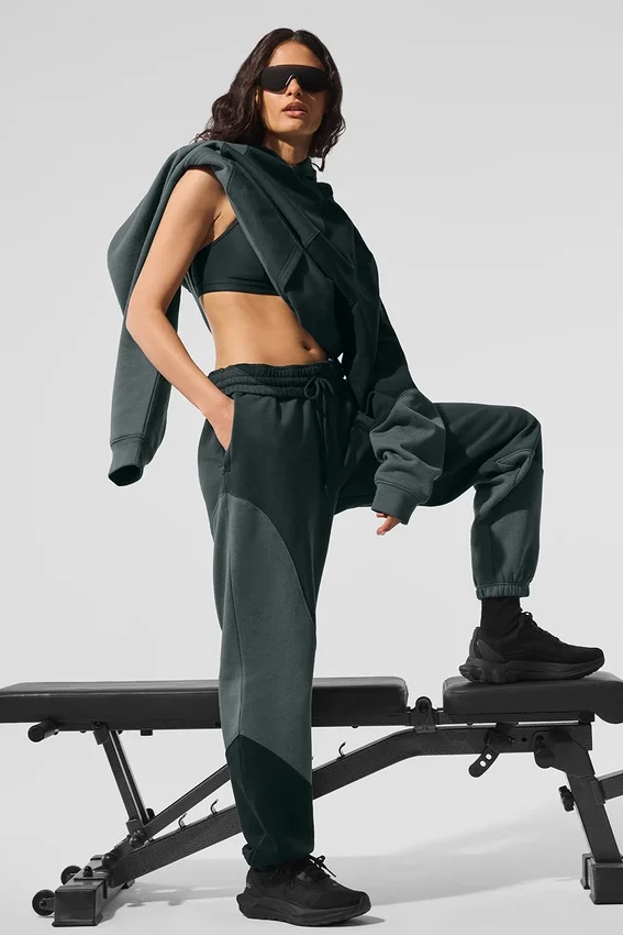 Make Waves joggingbroek - Charcoal Green Tonal