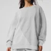 Make Waves-trui met ronde hals - Athletic Heather Grey Tonal