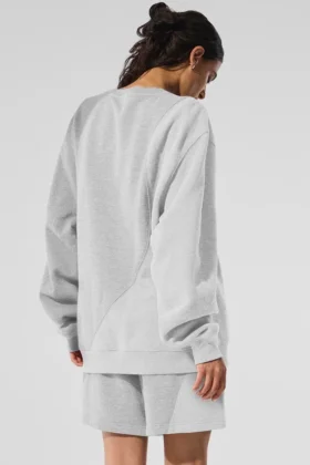 Make Waves-trui met ronde hals – Athletic Heather Grey Tonal