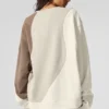 Make Waves trui met ronde hals - ivoor/beige/grijs