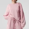 Make Waves trui met ronde hals - Sunset Pink Tonal