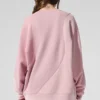 Make Waves trui met ronde hals - Sunset Pink Tonal