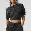 Marl-trui met korte mouwen – Black Marl