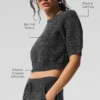 Marl-trui met korte mouwen – Black Marl