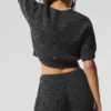 Marl-trui met korte mouwen – Black Marl