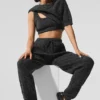 Marl-trui met korte mouwen – Black Marl
