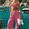 Megastar-cargobroek met lage taille – Paradise Pink