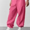 Megastar-cargobroek met lage taille – Paradise Pink
