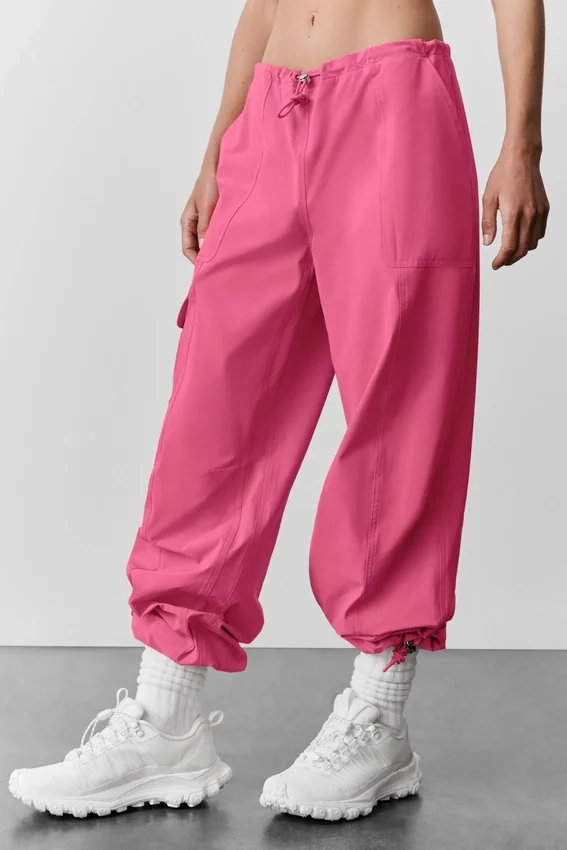 Megastar-cargobroek met lage taille – Paradise Pink