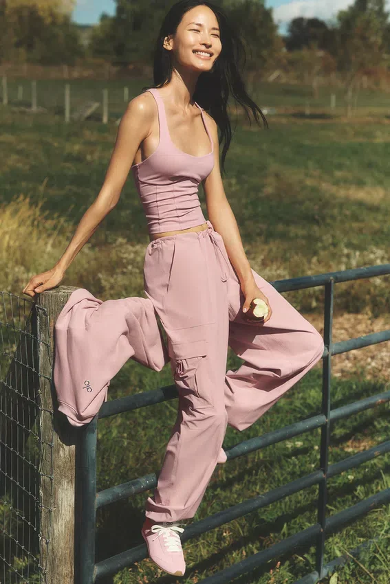 Megastar-cargobroek met lage taille - Vintage Pink
