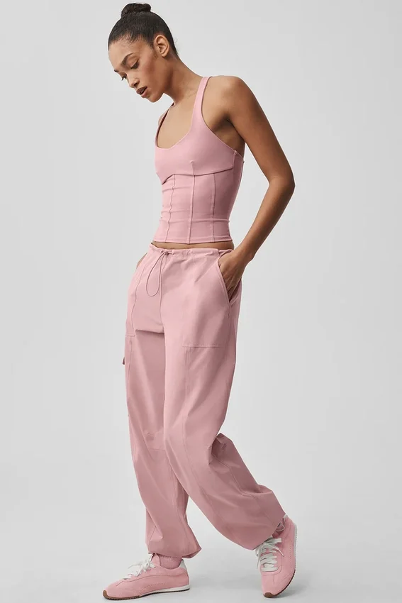 Megastar-cargobroek met lage taille - Vintage Pink
