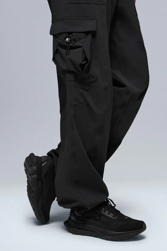 Megastar-cargobroek met lage taille – Zwart