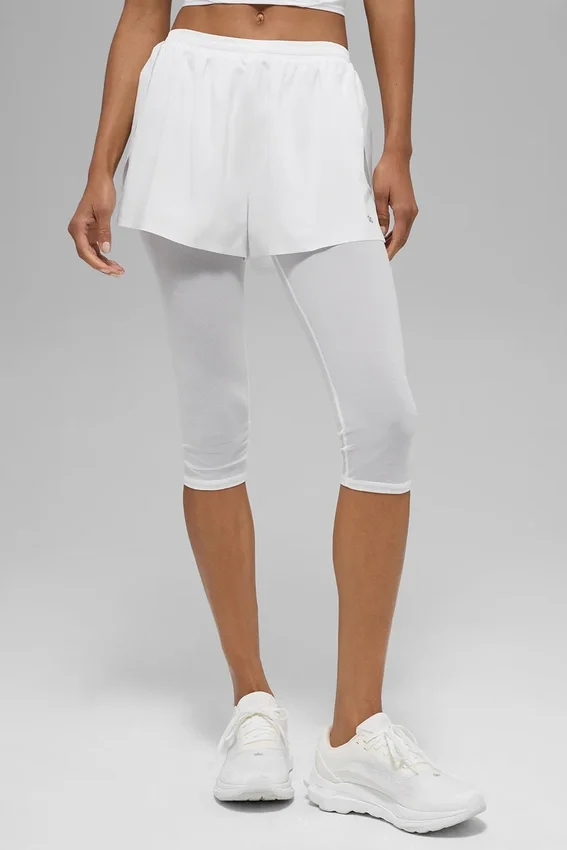 Mesh Front Runner 2-in-1-korte broek – Wit
