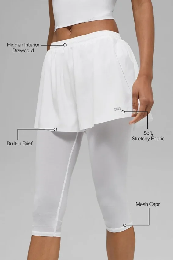 Mesh Front Runner 2-in-1-korte broek – Wit
