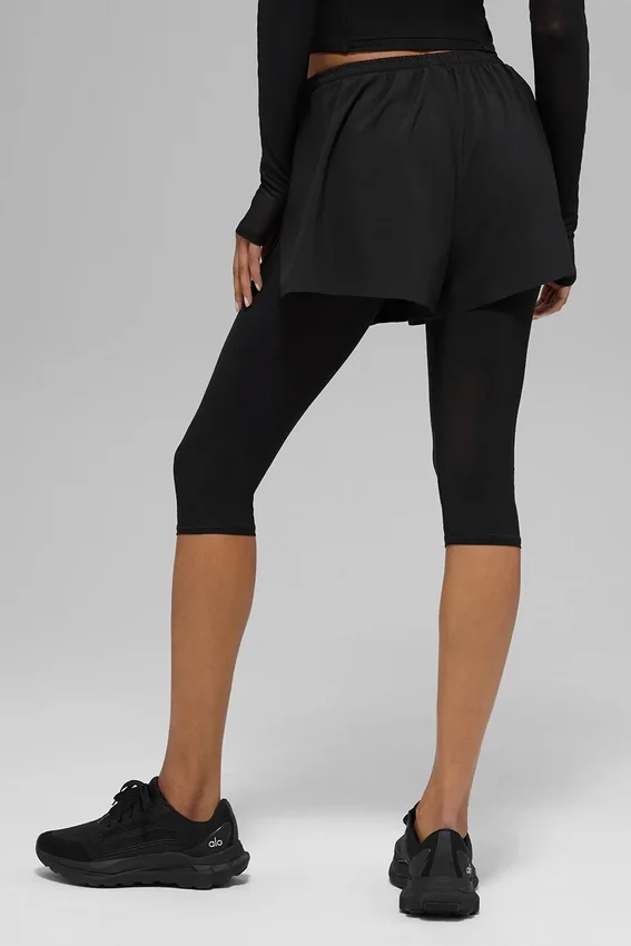 Mesh Front Runner 2-in-1-korte broek – Zwart