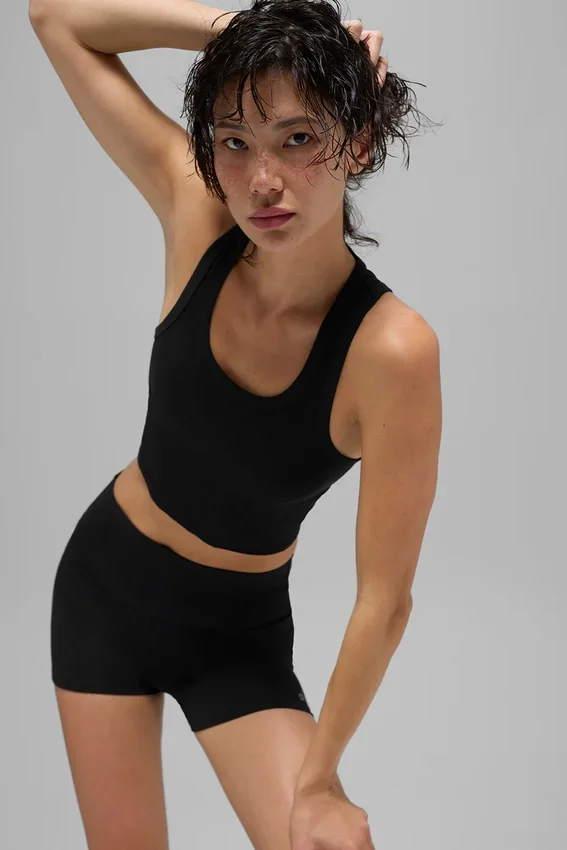 Mesh Front Runner-tanktop - Zwart
