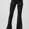 Mesh High-Waist Flicker-broek - Zwart