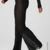 Mesh High-Waist Flicker-broek - Zwart