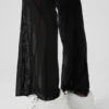 Mesh High-Waist Flicker-broek - Zwart