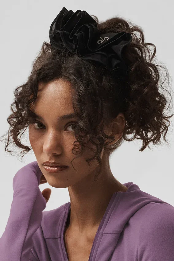 Mesh Sweet Nothing Oversize Scrunchie - Zwart