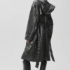 Metallic Break Line-trenchcoat – Zilver metallic