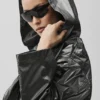 Metallic Break Line-trenchcoat – Zilver metallic