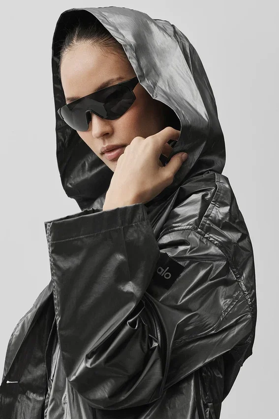 Metallic Break Line-trenchcoat – Zilver metallic