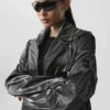 Metallic Break Line-trenchcoat – Zilver metallic