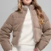Micro-corduroy Dreamy Puffer - Chai Latte