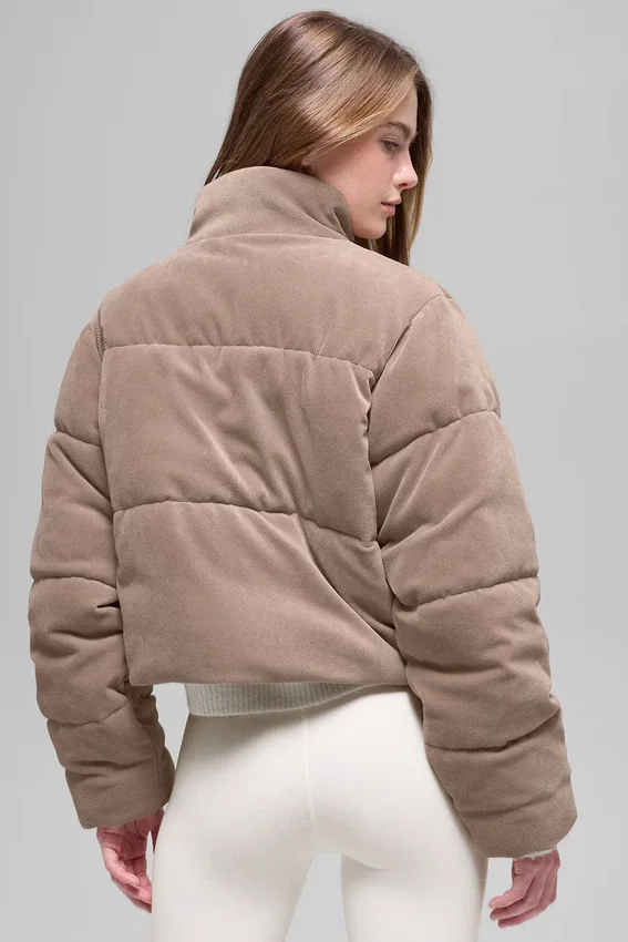 Micro-corduroy Dreamy Puffer - Chai Latte