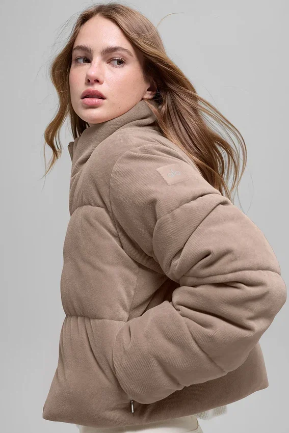 Micro-corduroy Dreamy Puffer - Chai Latte