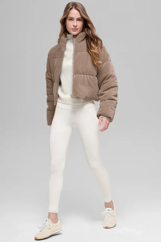 Micro-corduroy Dreamy Puffer - Chai Latte