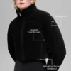 Micro-corduroy Dreamy Puffer - Zwart