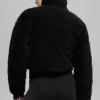 Micro-corduroy Dreamy Puffer - Zwart