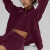 Micro-corduroy ‘On Duty’-jas – Bordeauxrood