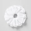Micro Plisse Oversize Scrunchie - Wit
