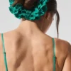 Micro Plisse Oversized Scrunchie - Sparrogroen