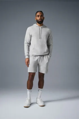 Micro Waffle Fast Break-hoodie - Athletic Heather Grey