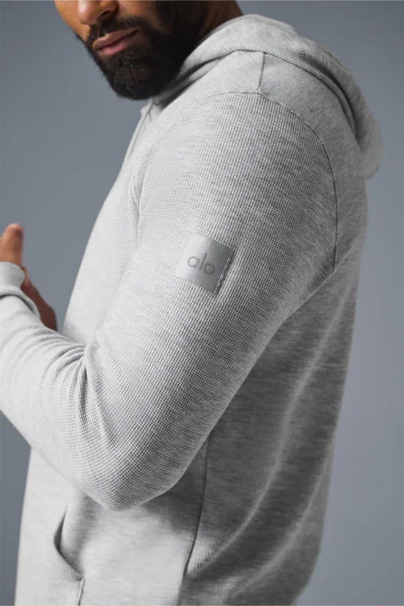 Micro Waffle Fast Break-hoodie - Athletic Heather Grey