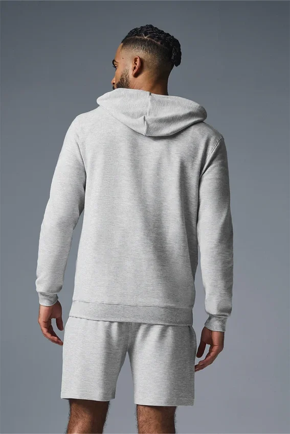 Micro Waffle Fast Break-hoodie - Athletic Heather Grey
