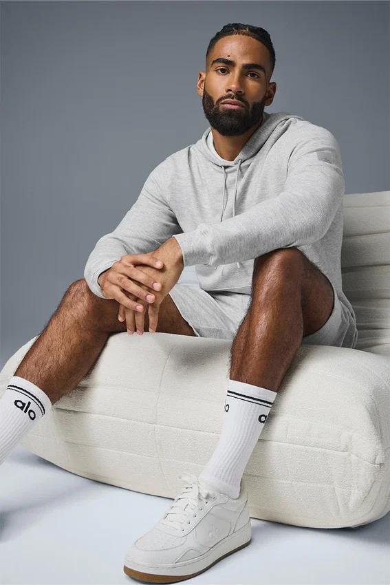 Micro Waffle Fast Break-hoodie - Athletic Heather Grey