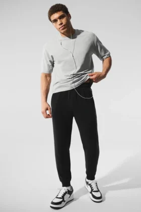 Micro Waffle Fast Break Jogger - Zwart