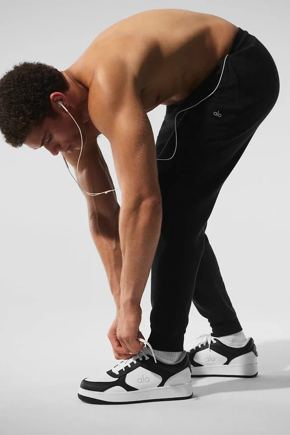 Micro Waffle Fast Break Jogger - Zwart