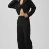 Mid-Rise Cosmopolitan Snap-broek - Zwart