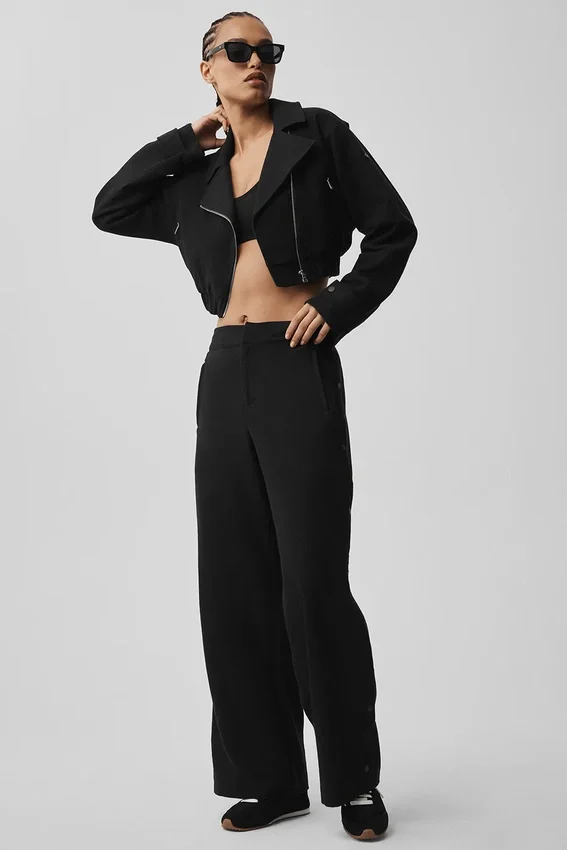 Mid-Rise Cosmopolitan Snap-broek - Zwart