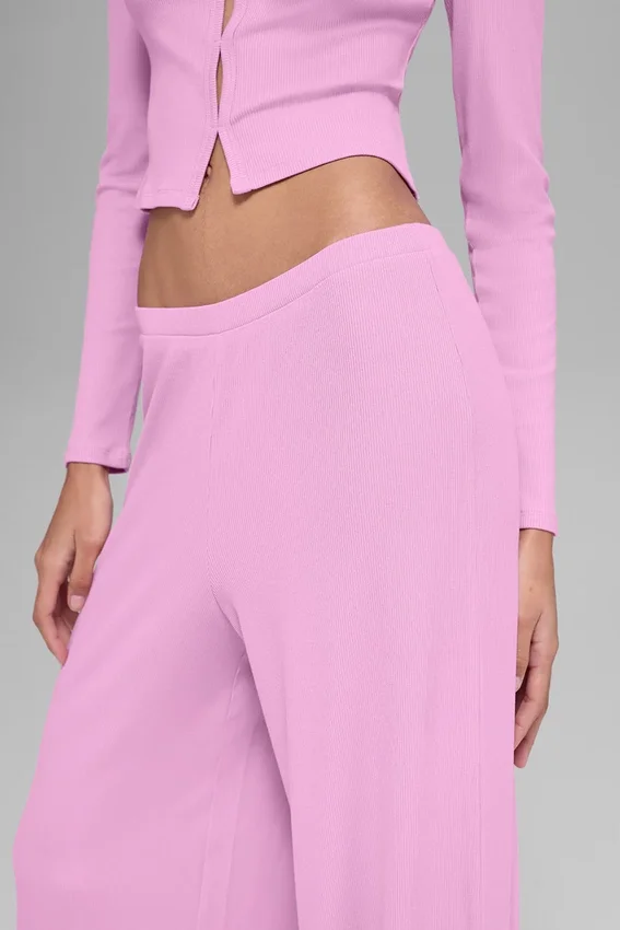 Mid-rise Dreamlight rechte broek - Candy Heart Pink