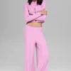 Mid-rise Dreamlight rechte broek - Candy Heart Pink