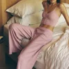 Mid-Rise Dreamlight rechte broek - Vintage Pink