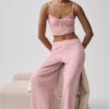 Mid-Rise Dreamlight rechte broek - Vintage Pink