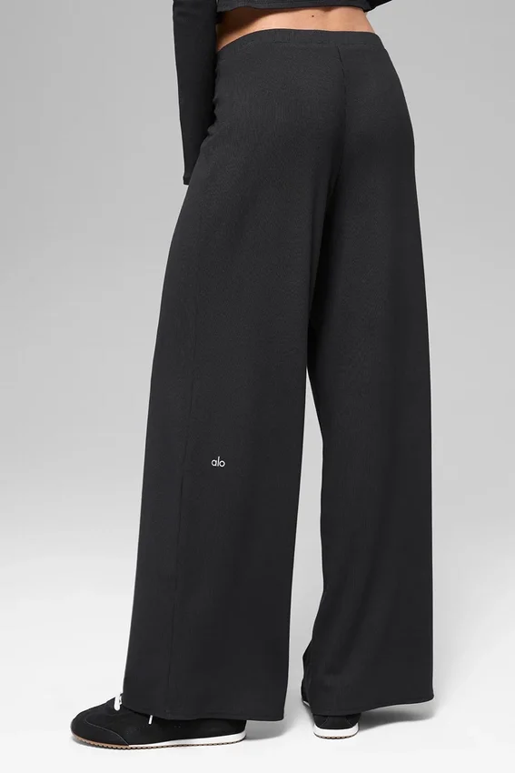 Mid-Rise Dreamlight Straight-broek - Zwart